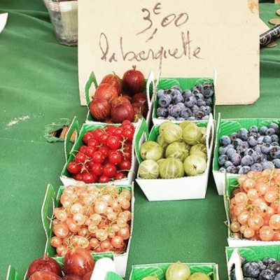 Fresh fruit in market in France